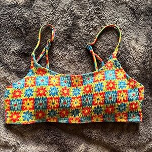 Colorful Floral Cropped Top